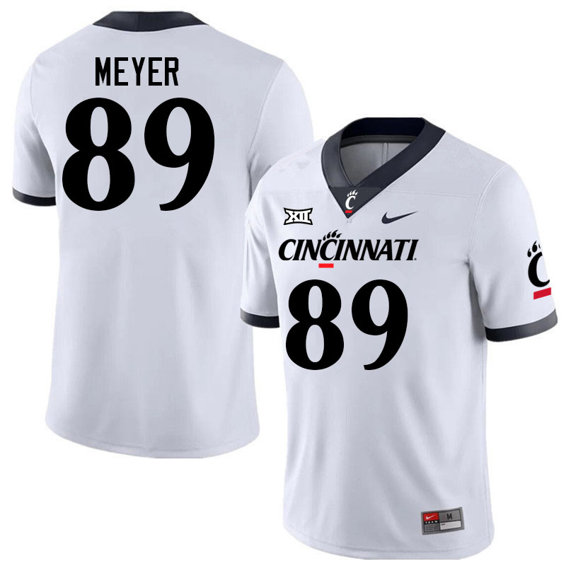 Cincinnati Bearcats #89 Jesse Meyer Big 12 Conference College Football Jerseys Stitched Sale-White